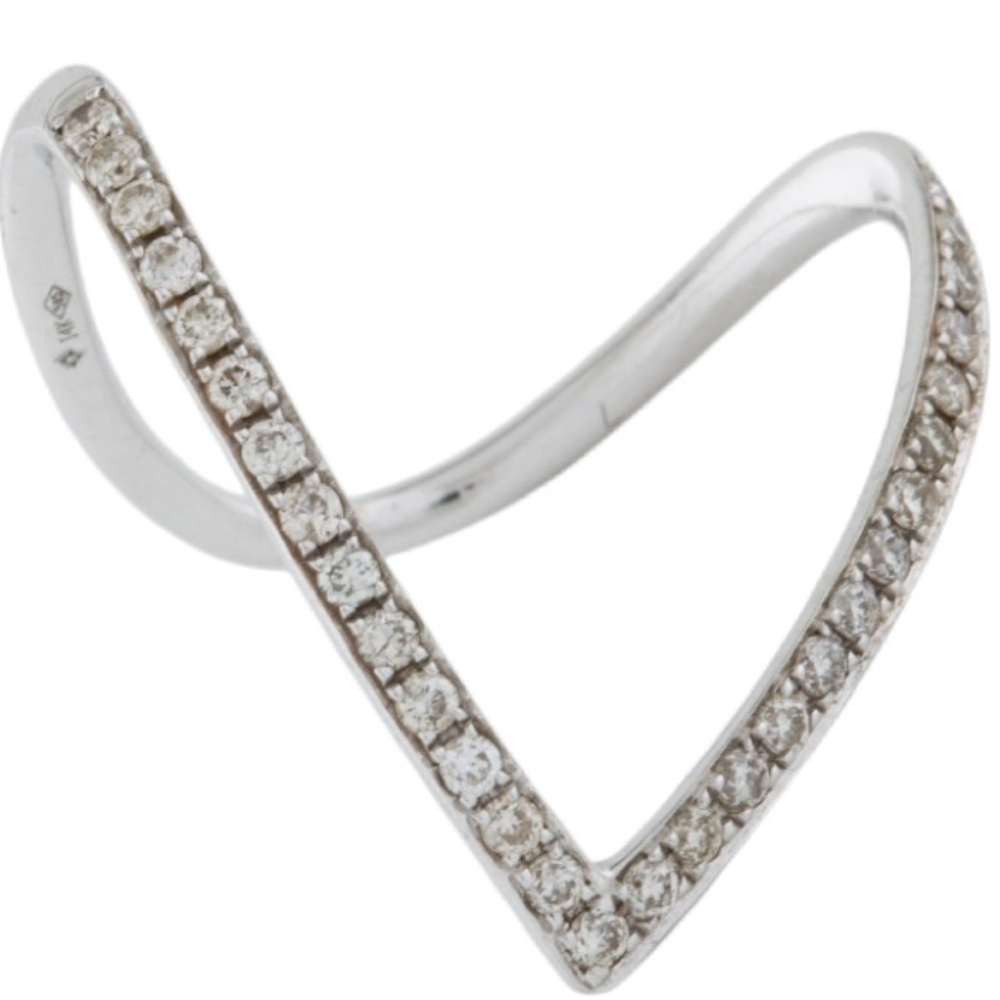 Anne Sisterone Beverly Hills white gold .30 carat diamond ring size 6ý